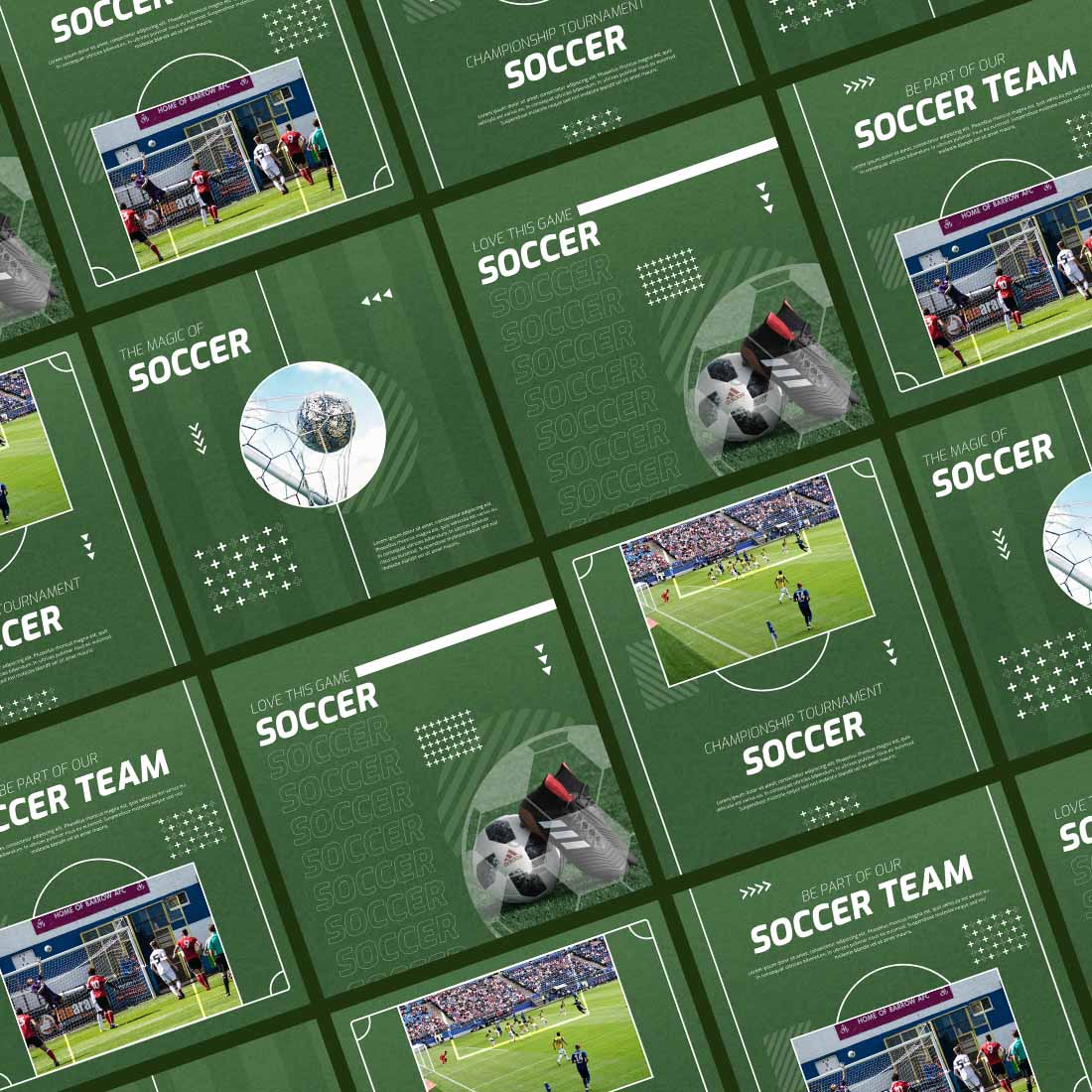 Sport Club Soccer Social Media Banner Template cover image.