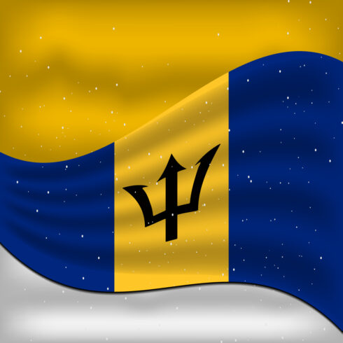 Enchanting image of the flag of Barbados.