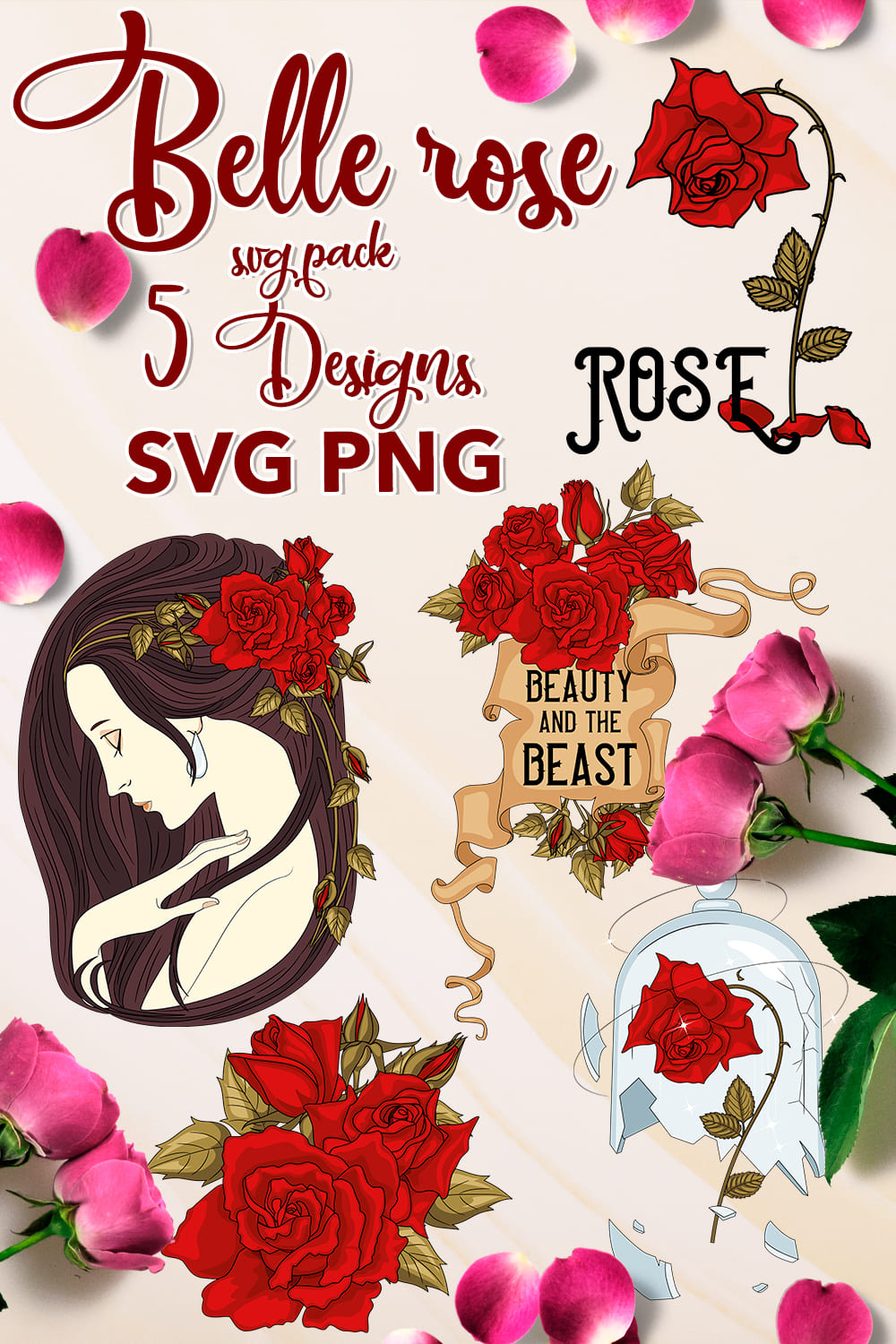 Belle Rose Svg - Pinterest.