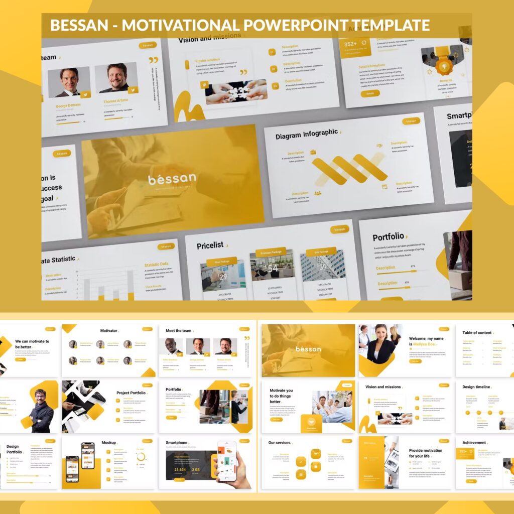 Bessan - Motivational Powerpoint Template – MasterBundles