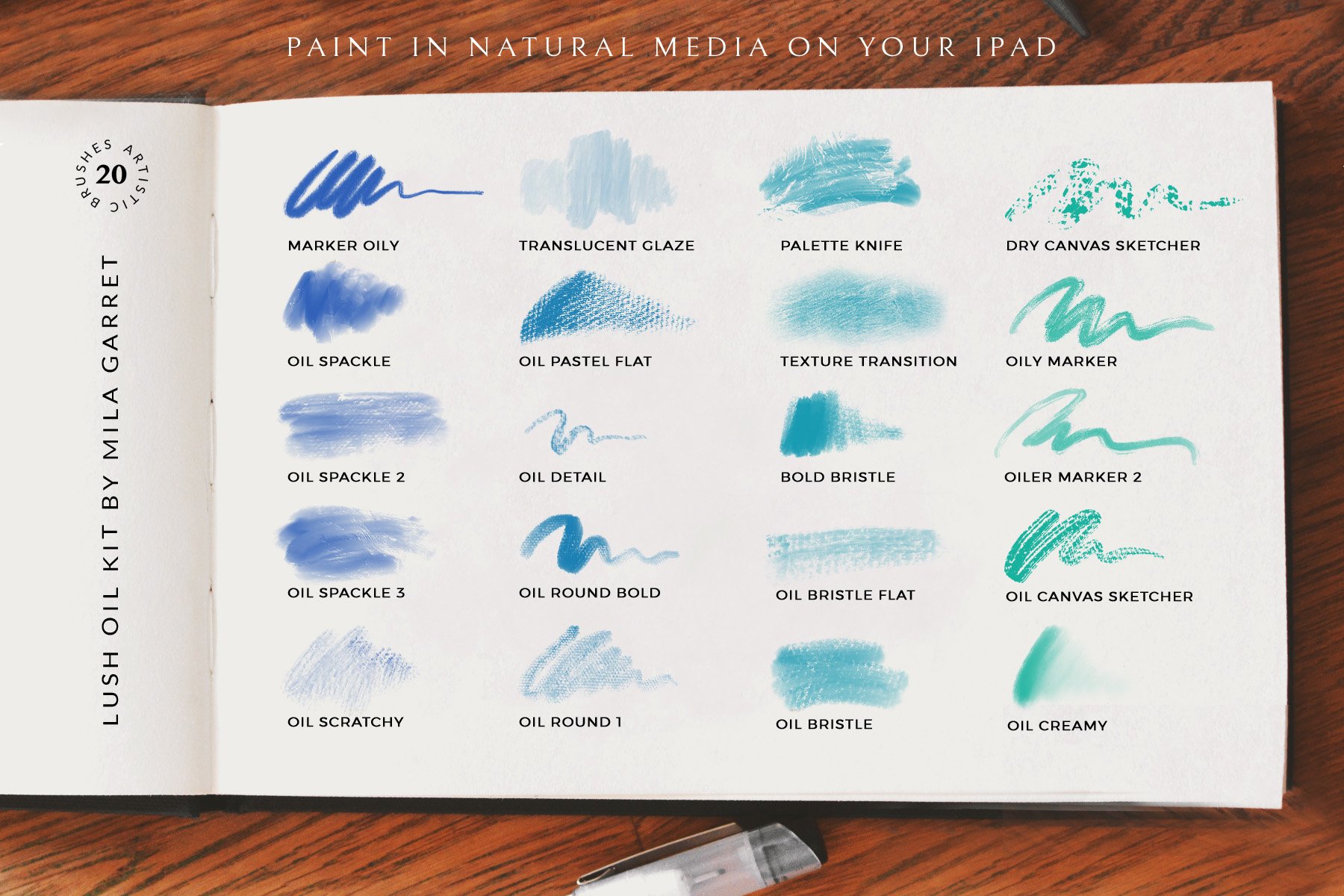 Paint in natural media on your iPad.