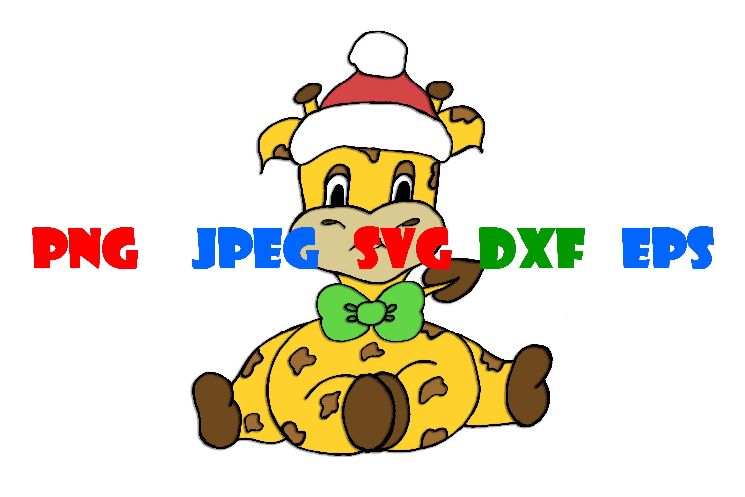 Cover image of Cute Christmas Cartoon Giraffe.