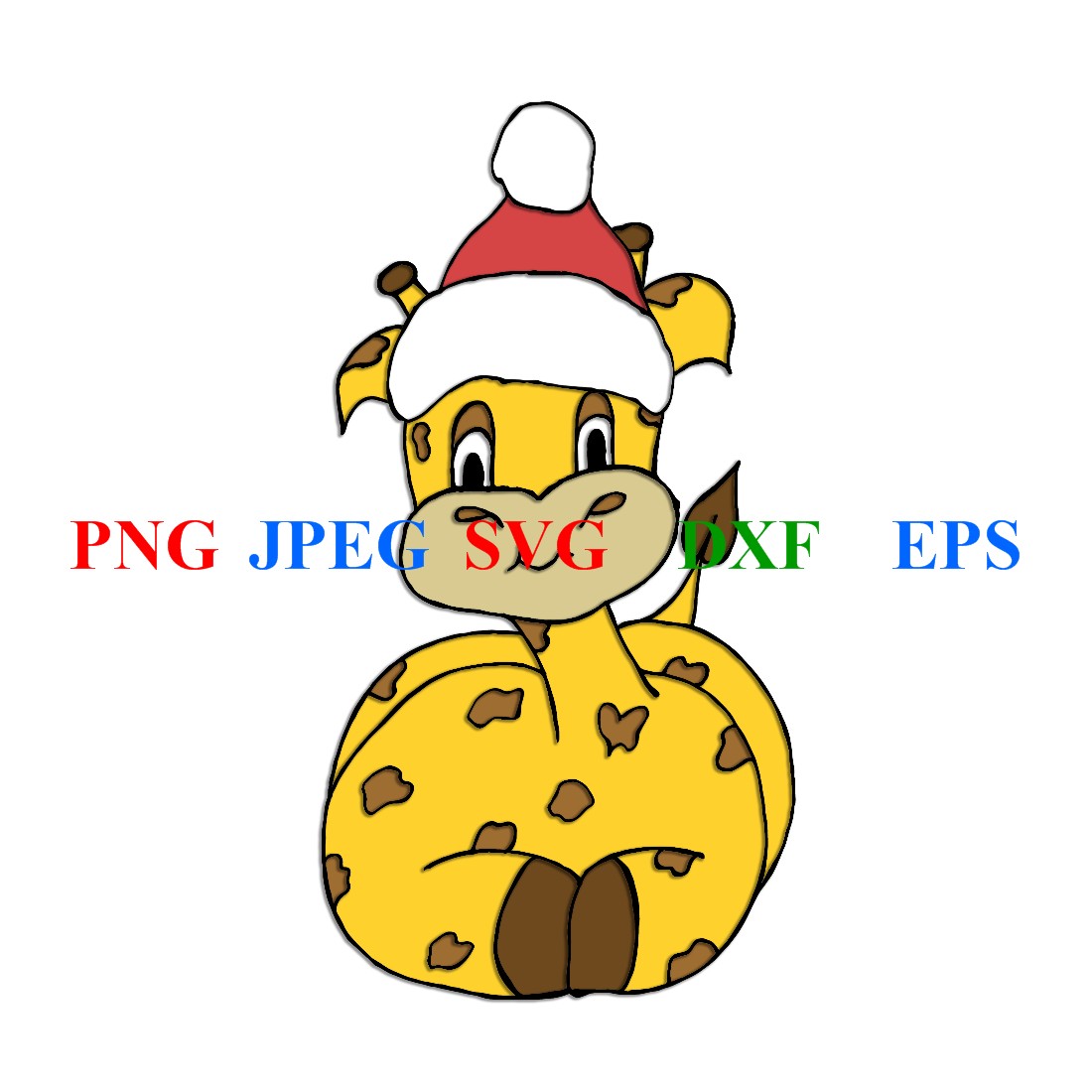 Cute Christmas Cuddly Giraffe - main image preview.