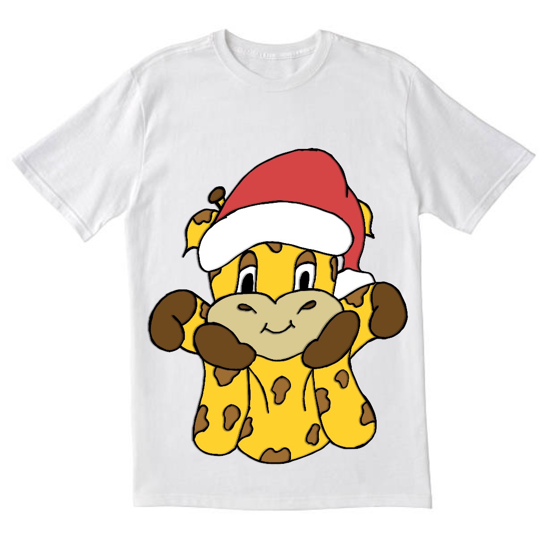 6 Really Cute Christmas Baby Giraffe Stickers - main image preview.