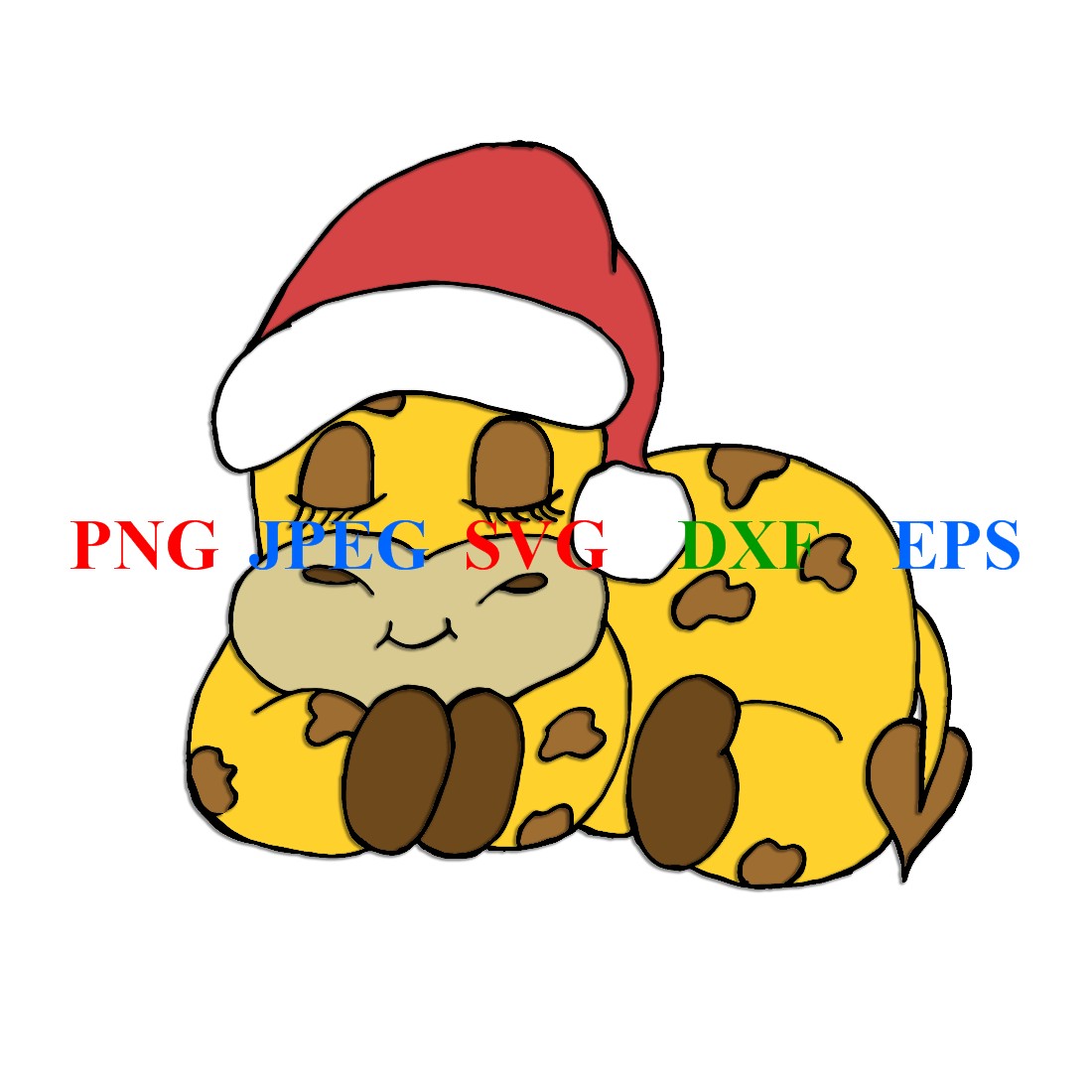 Cute Christmas Squishy Giraffe - main image preview.