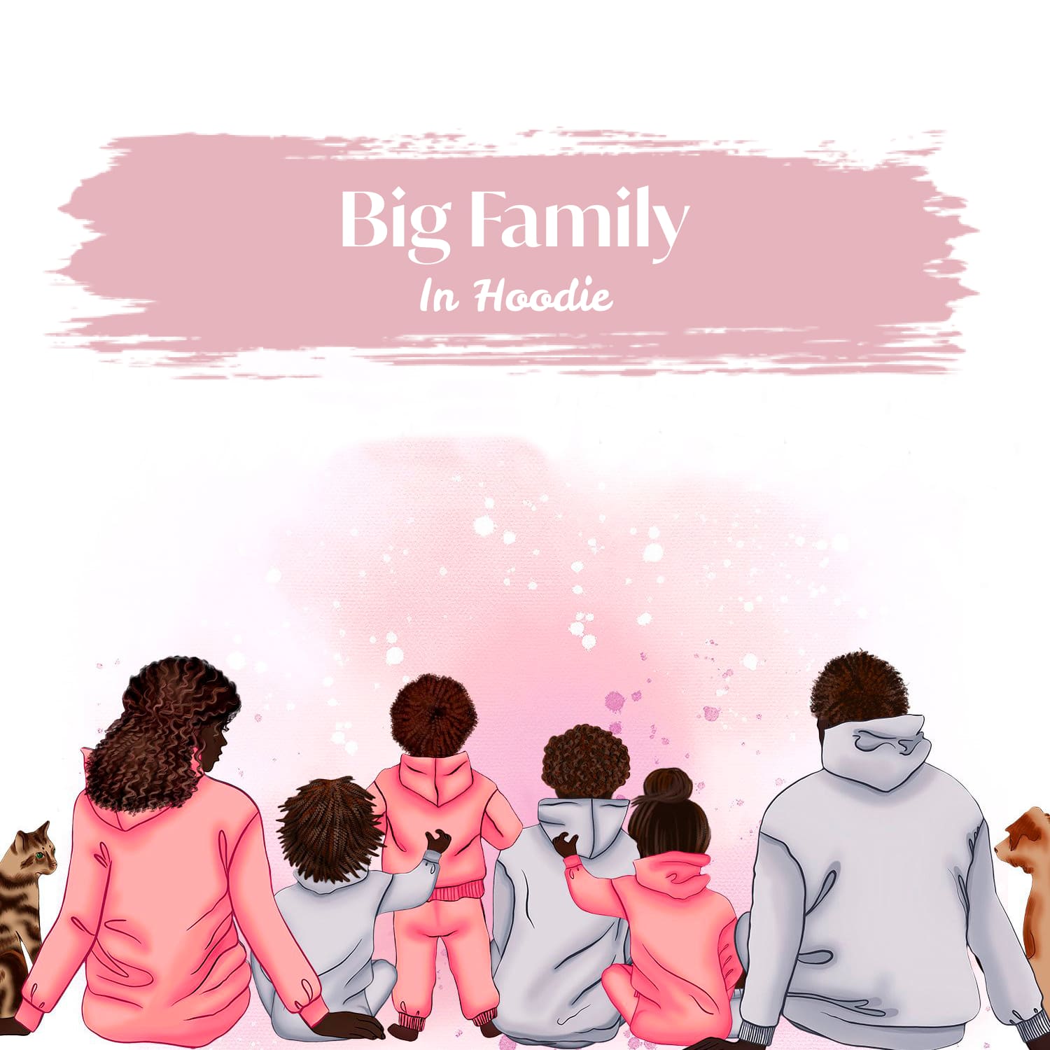 Big Family in Hoodie Sublimation.