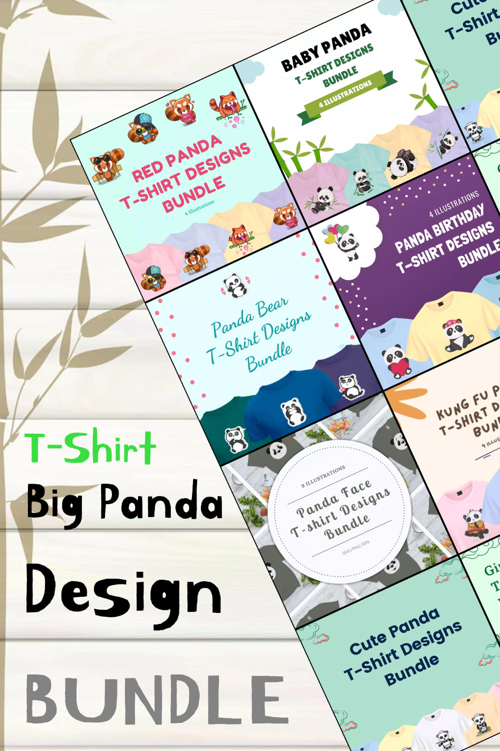 big panda t shirt designs bundle pinterest 276