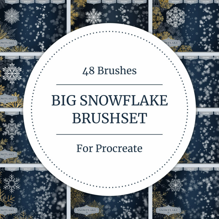 Snowflake Brush Set MasterBundles