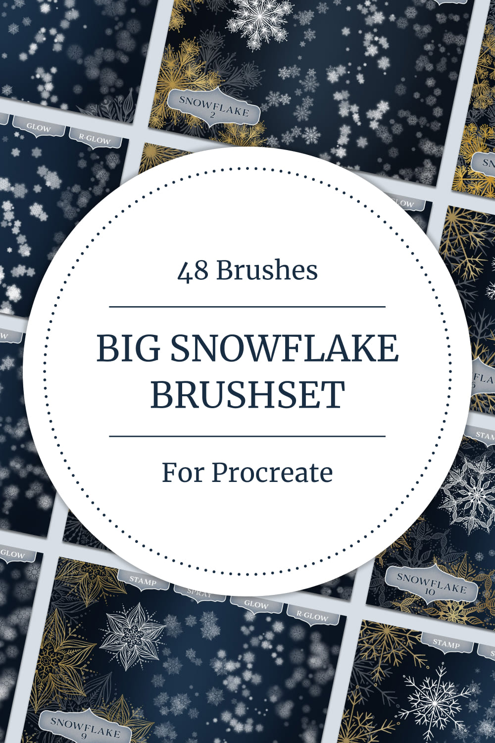 big snowflake brushset for procreate 02 654