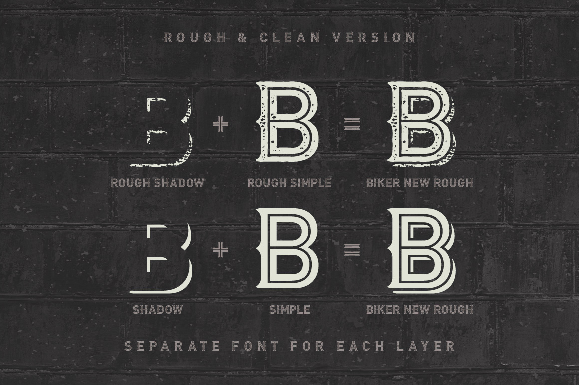 Biker New Font all versions.
