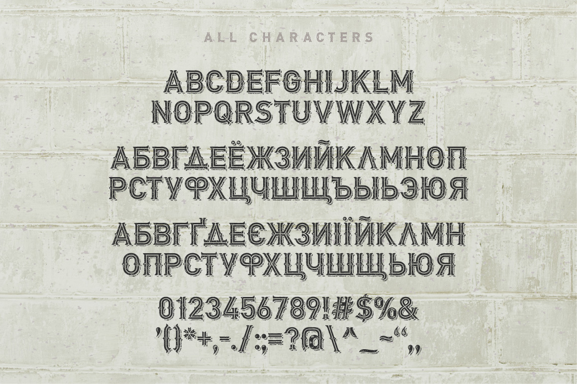 Biker New Font all characters.