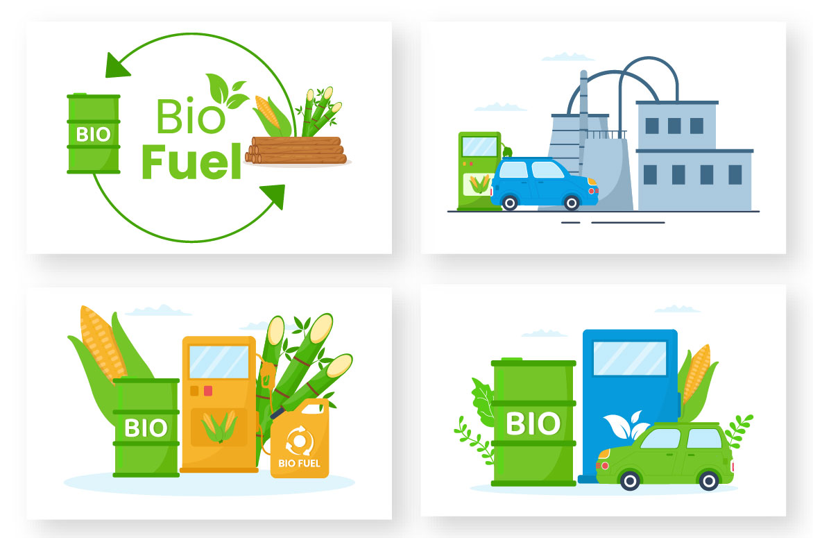 Biofuel Life Cycle Illustration preview image.