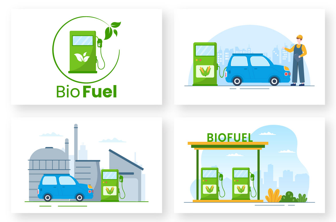 Life Cycle Biofuel Illustration preview image.