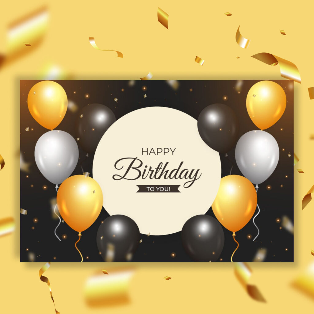 Birthday Banner with Dark Background – MasterBundles