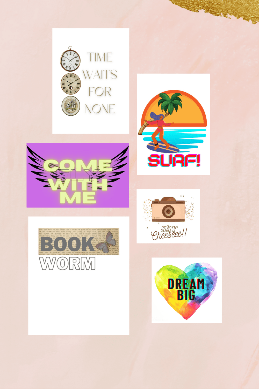 6 Quoted Colorful T-shirts Design Bundle - pinterest image preview.
