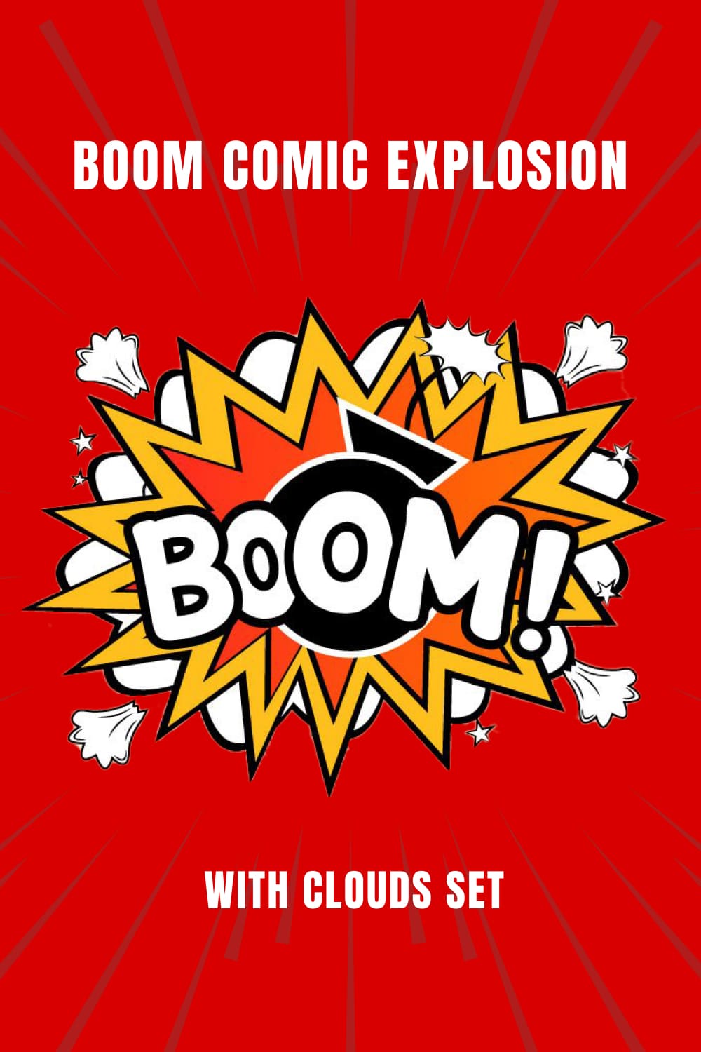 boom comic explosion with clouds set pinterest 144