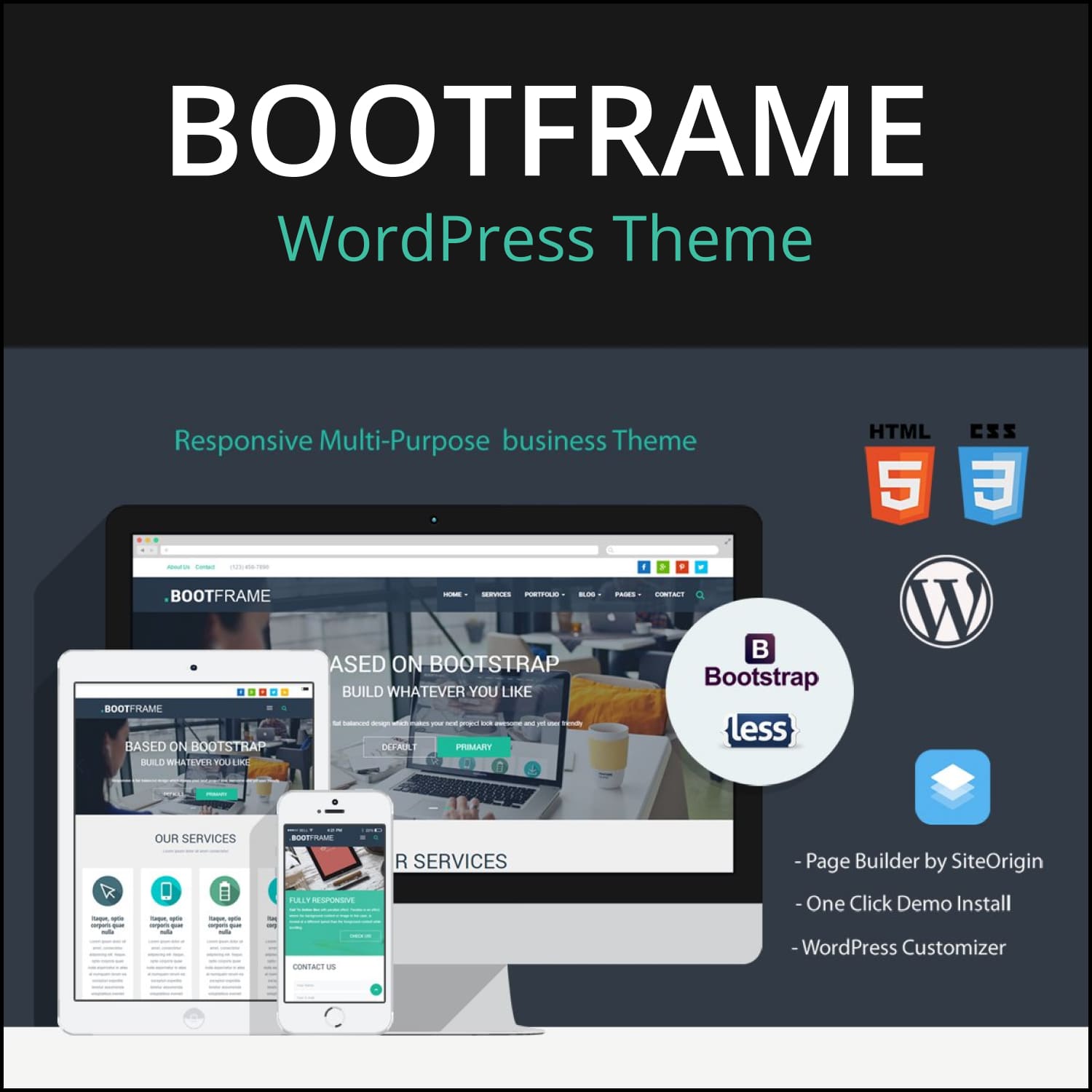BootFrame - WordPress Theme.