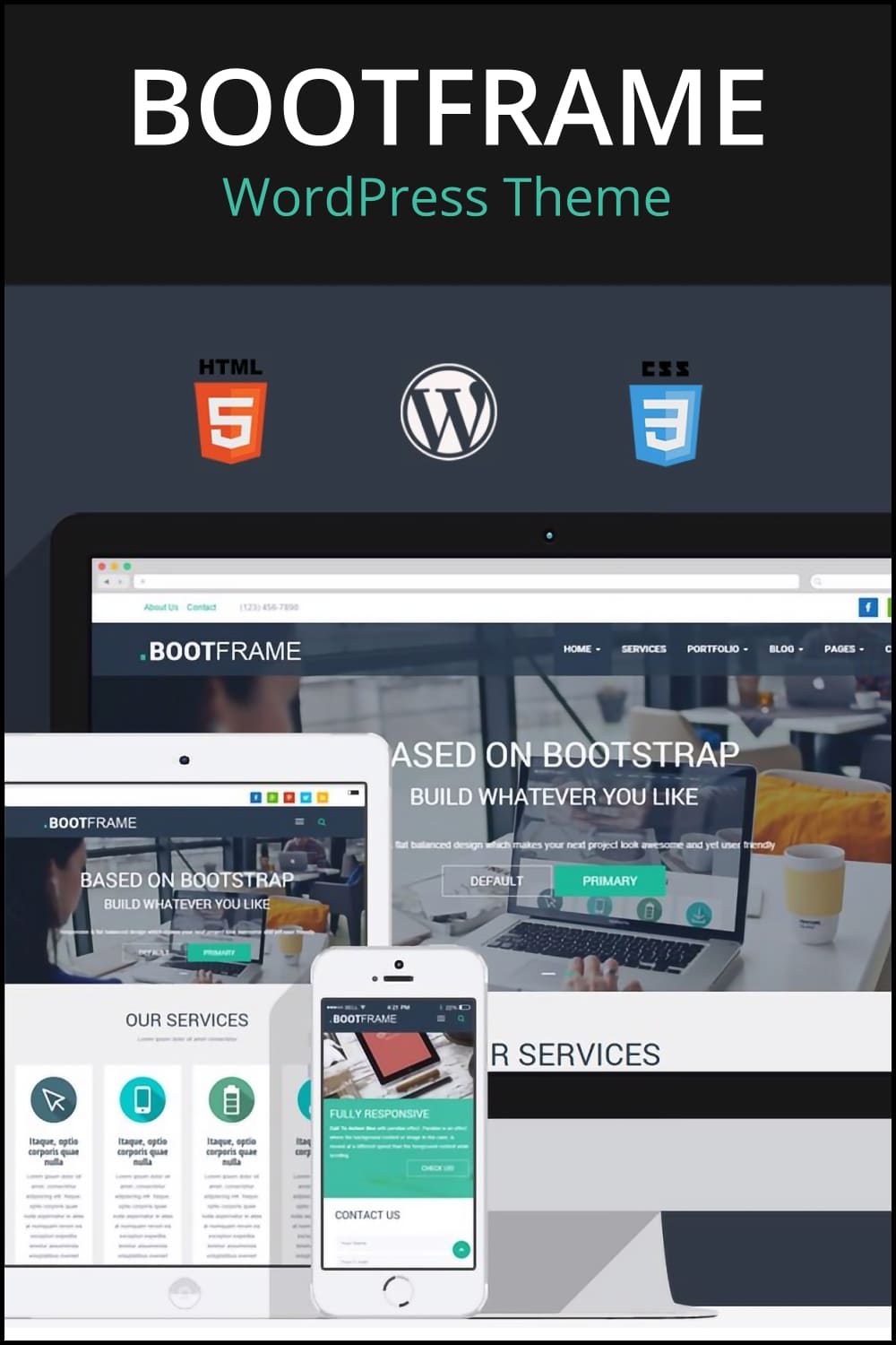 BootFrame - WordPress Theme - Pinterest.