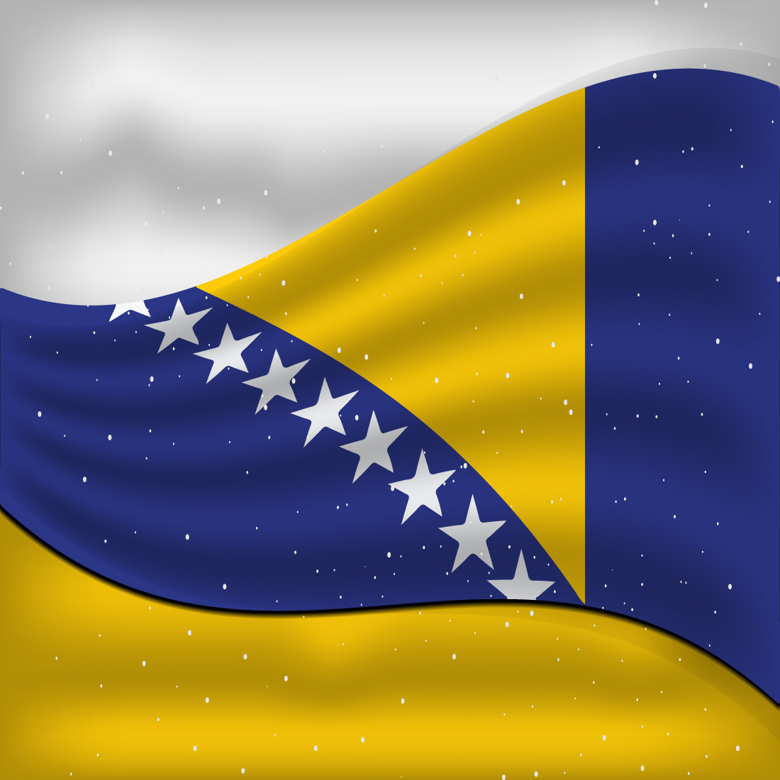 Wonderful image of the flag of Bosnia.