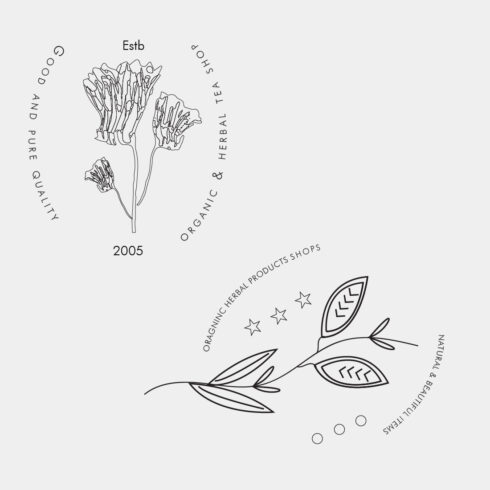 Botanical Logo Design - main image preview.