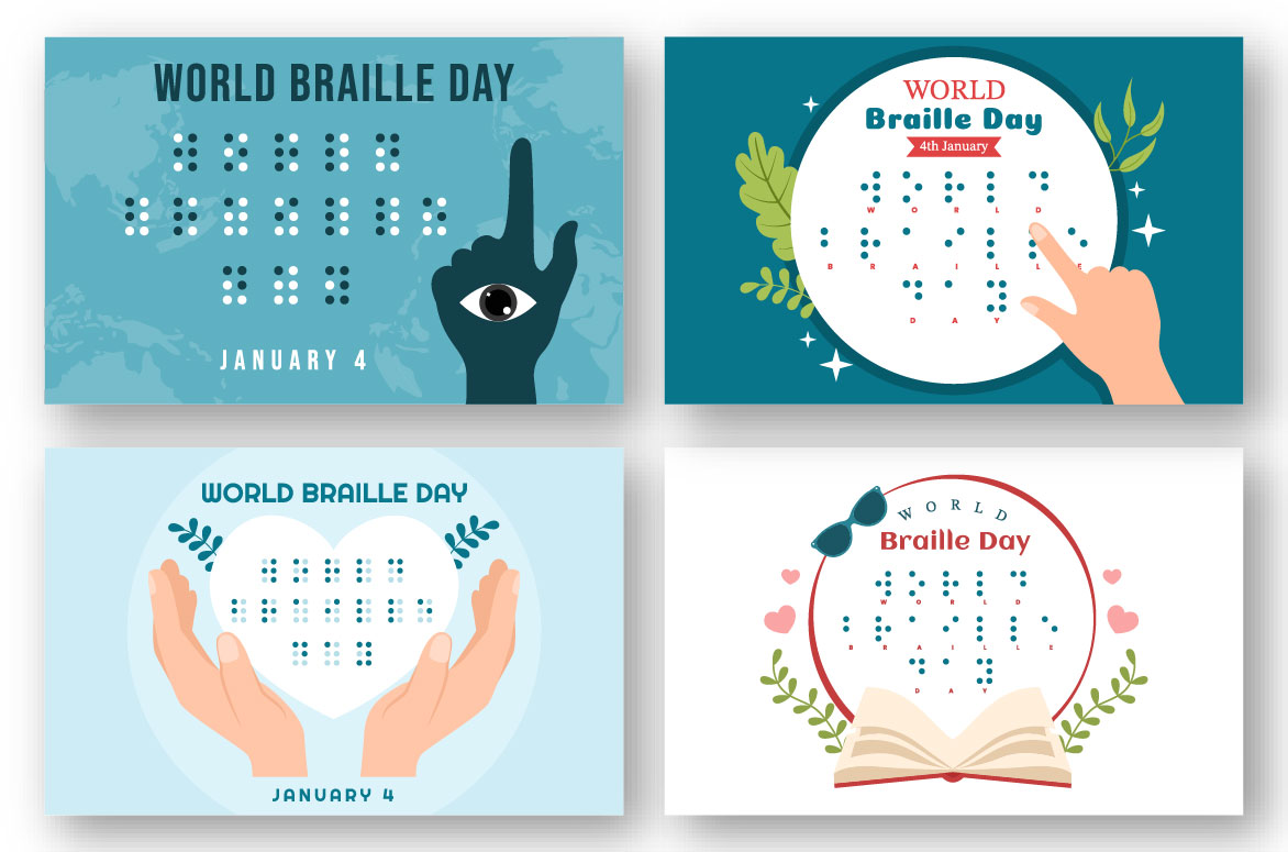 World Braille Day Graphics preview image.
