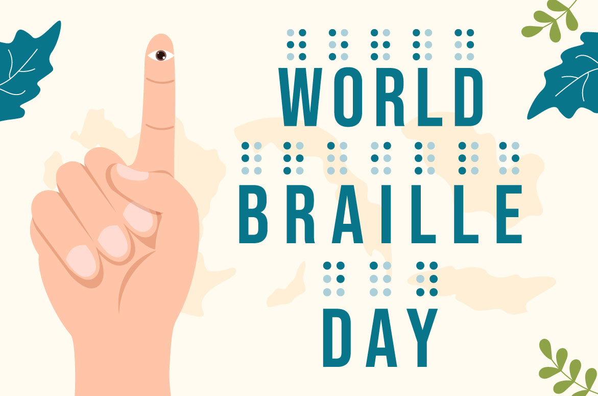 World Braille Day Design Graphics preview image.