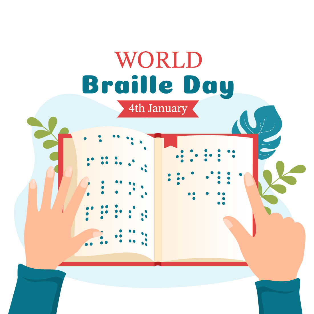 World Braille Day Illustration cover image.
