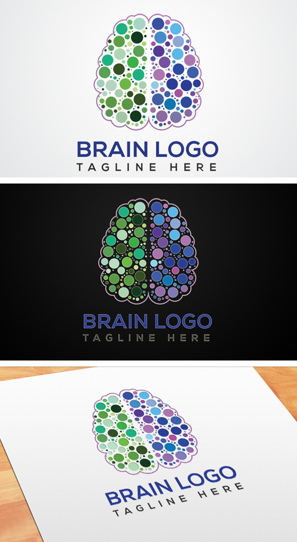 Brain Logo Design Vector Template preview.