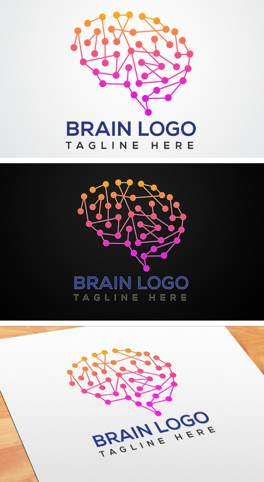 Brain Logo Vector Template preview.