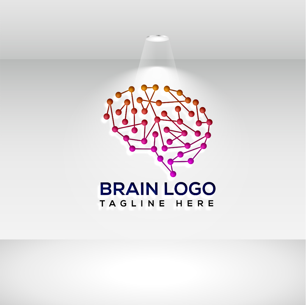 Brain Logo Vector Template mockup example.