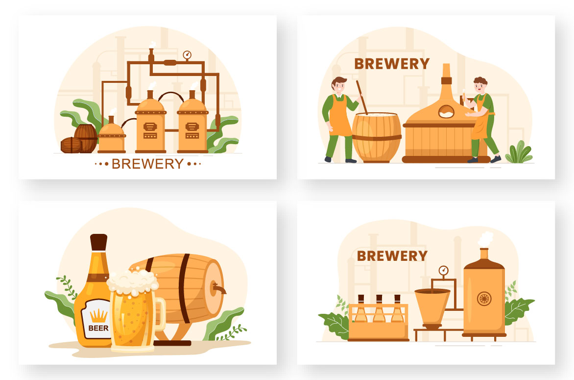 Beer Brewery Illustration preview image.