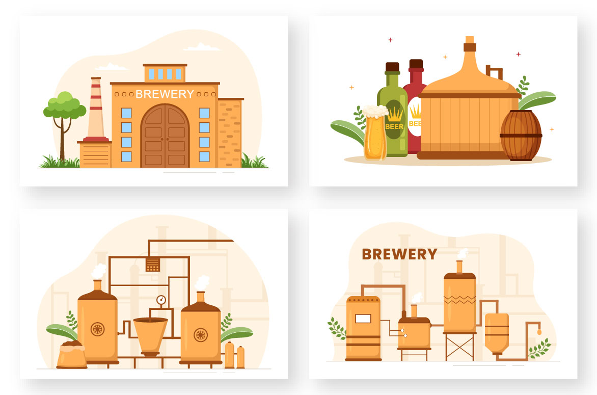 Brewery Illustration preview image.