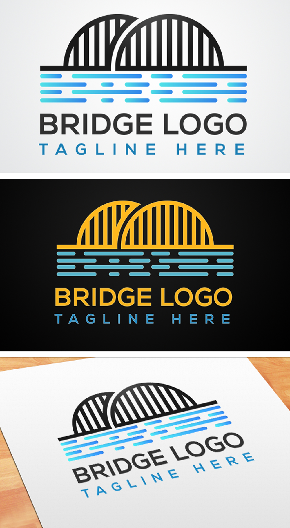 Bridge Logo Template for Company Identity preview.