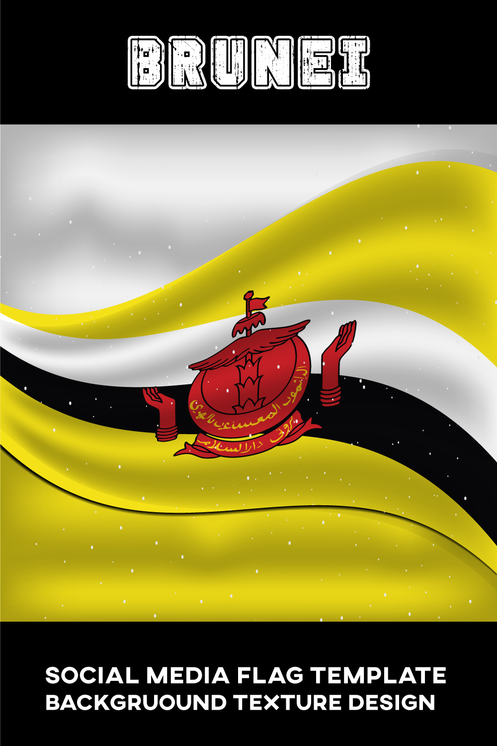 Beautiful image of the flag of Brunei.