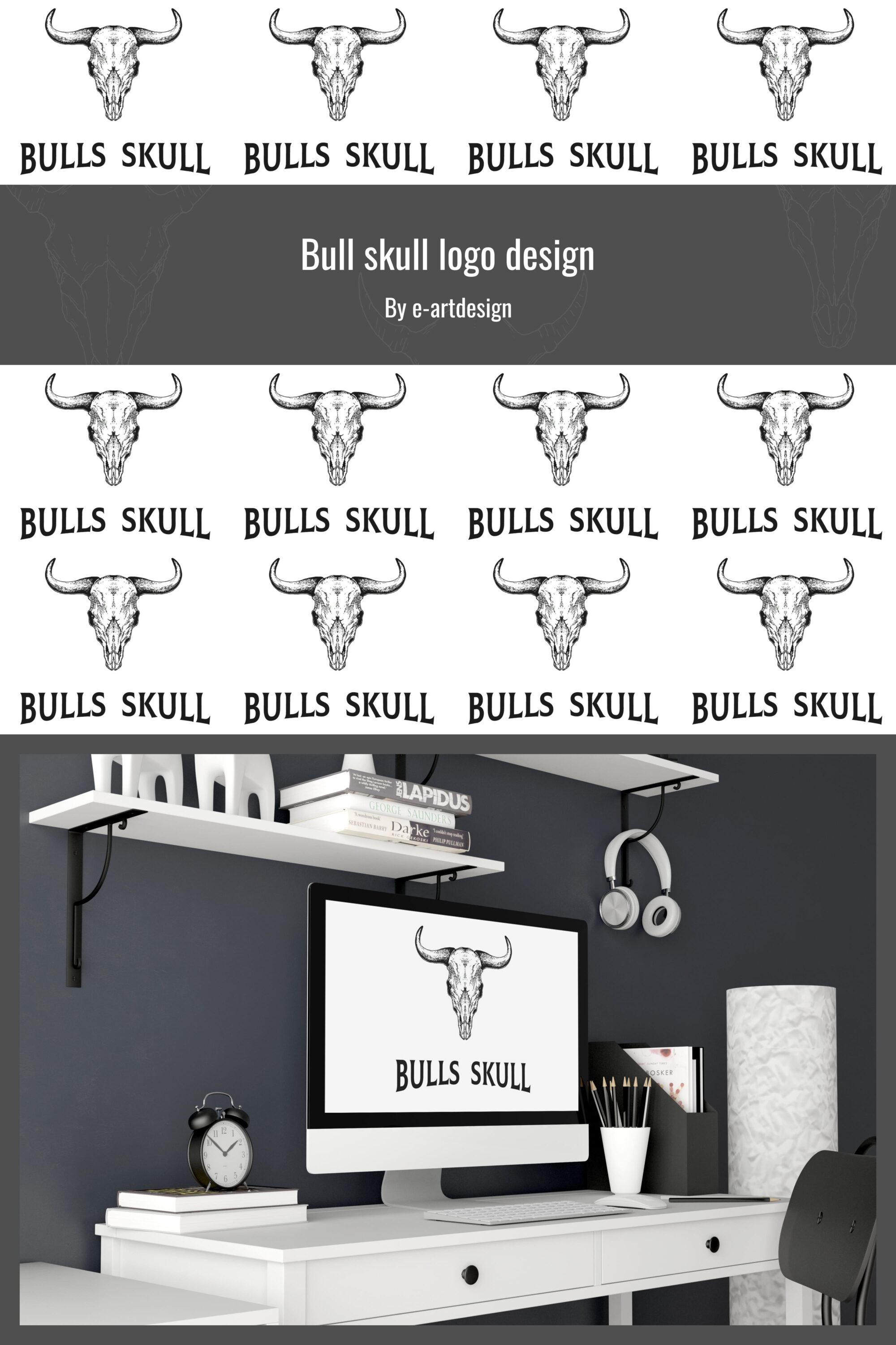 bull skull logo design 03 559