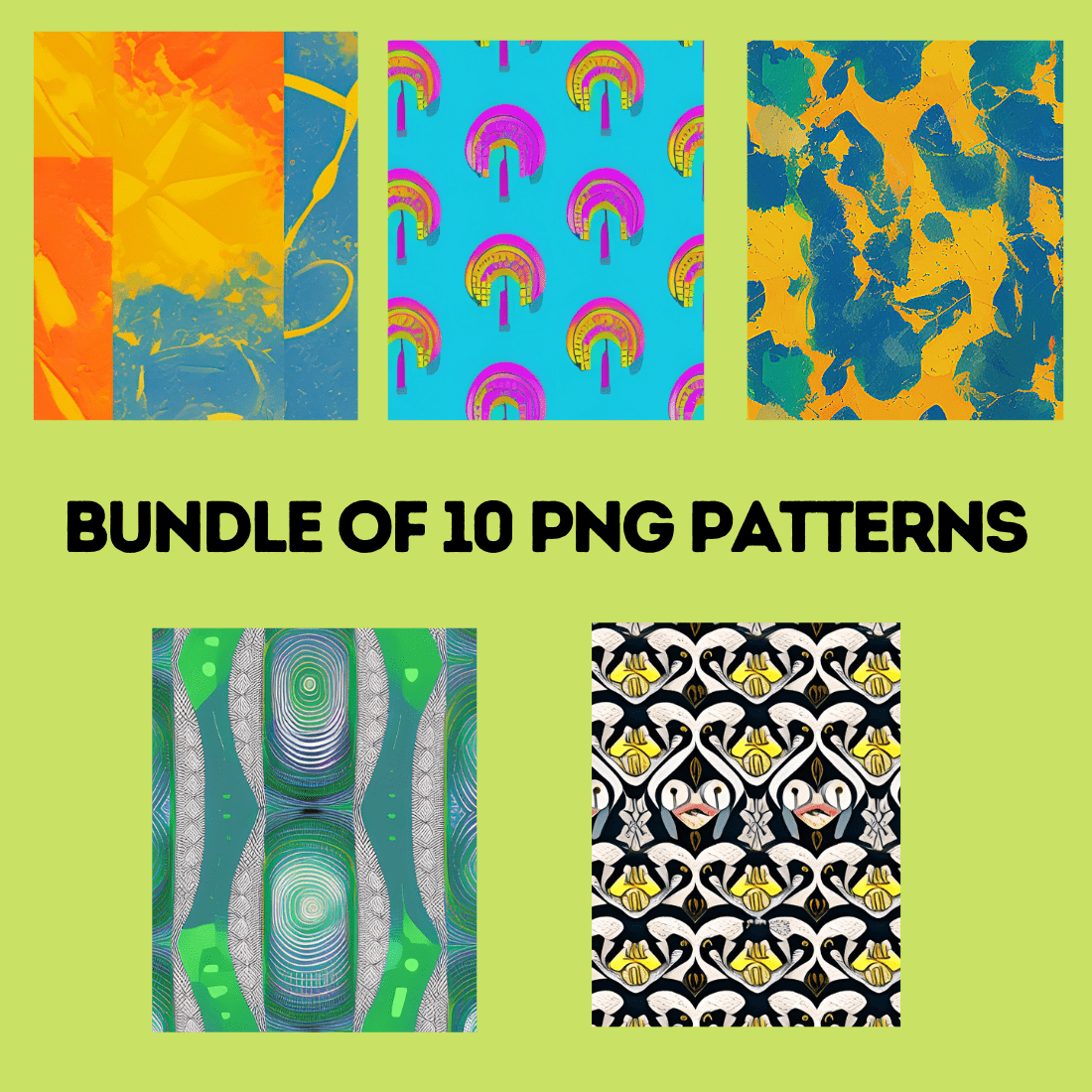 Colorful Patterns PNG Design cover image.