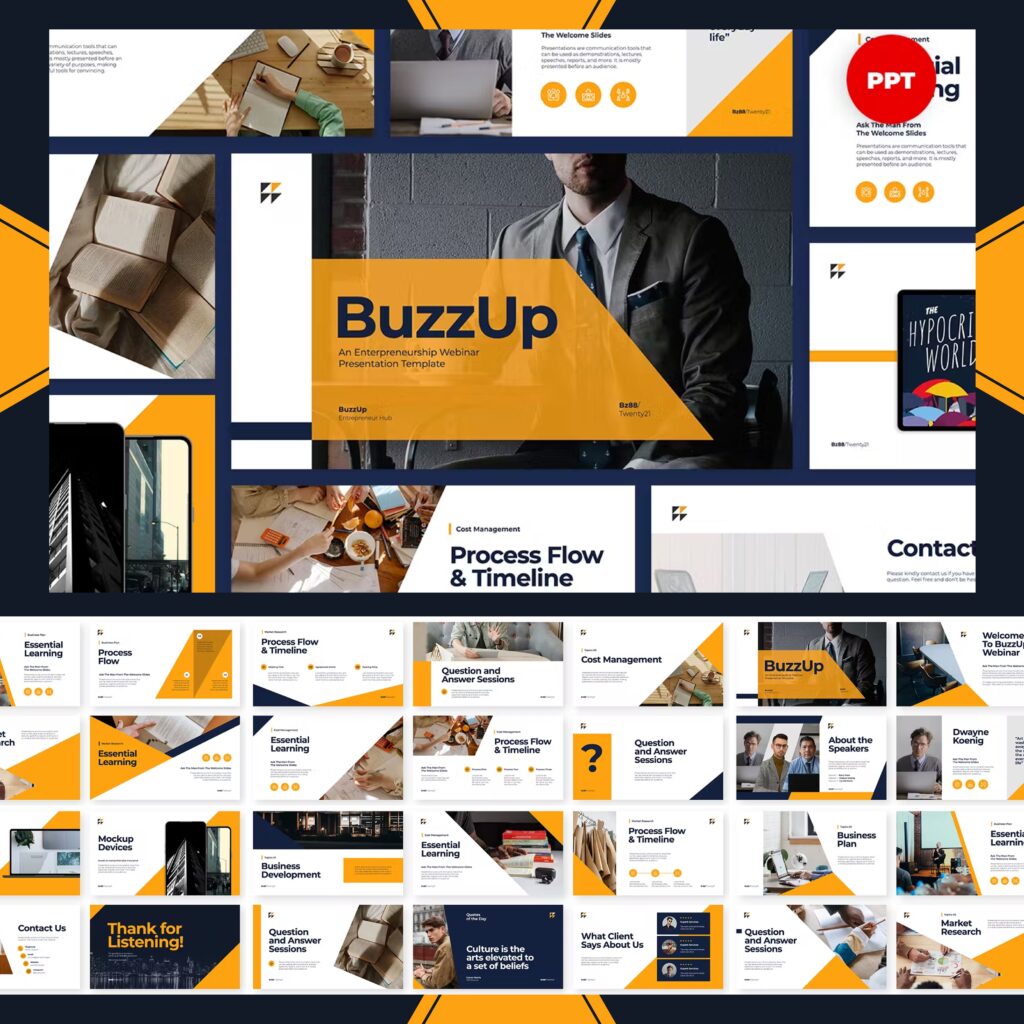 Business Webinar Presentation Powerpoint Template Masterbundles