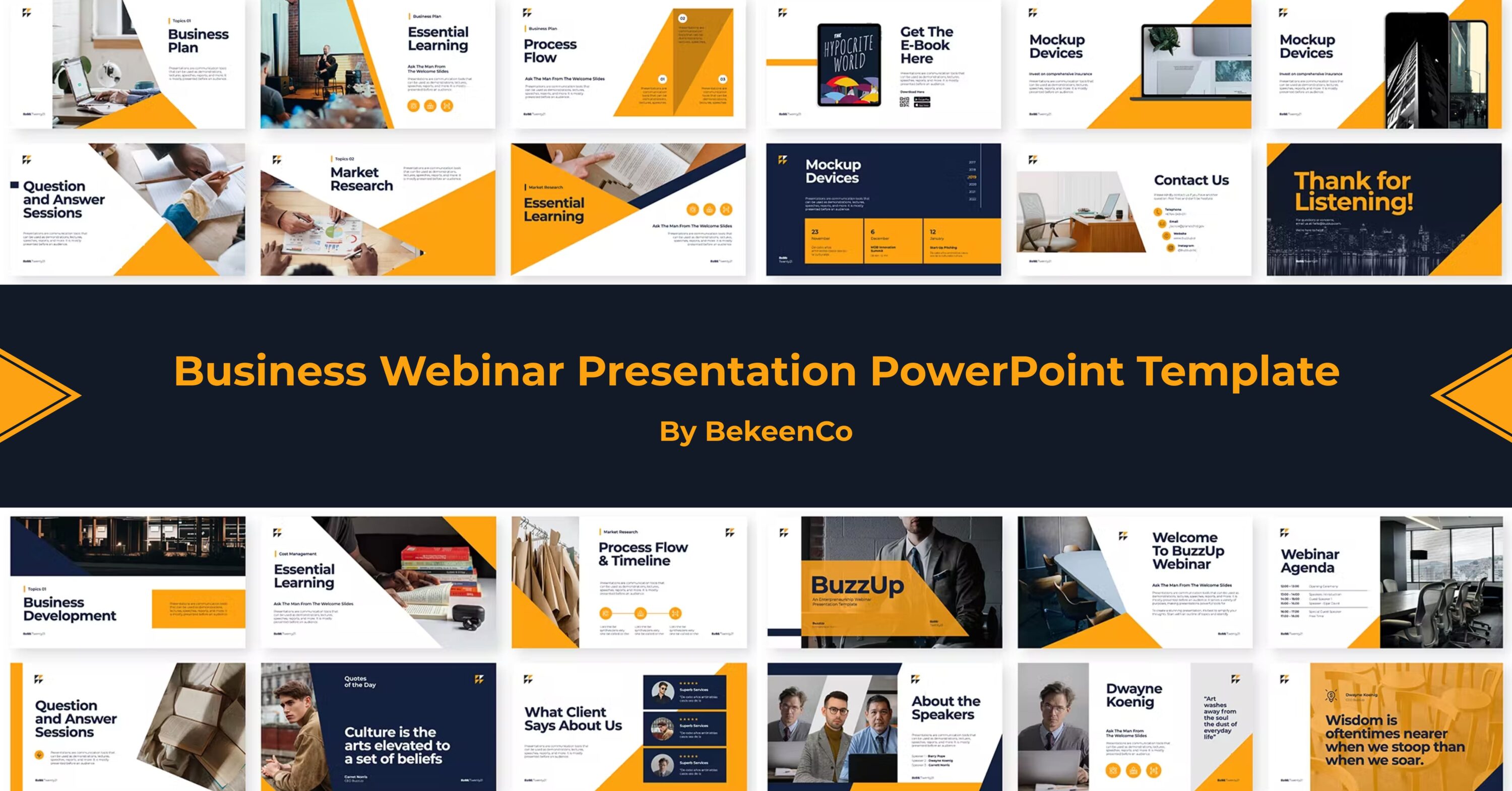 Business Webinar Presentation PowerPoint Template – MasterBundles