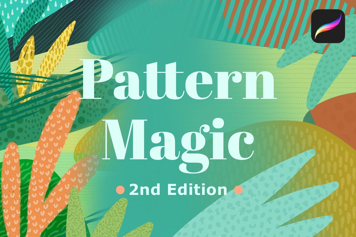Cover image of Pattern Magic 2 Procreate Brushes.