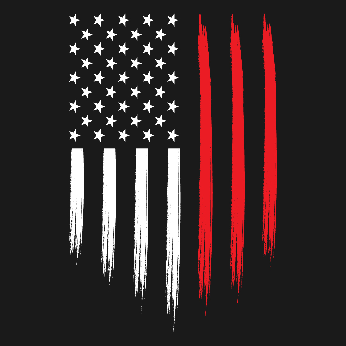 Gorgeous image with the American flag on a black background.