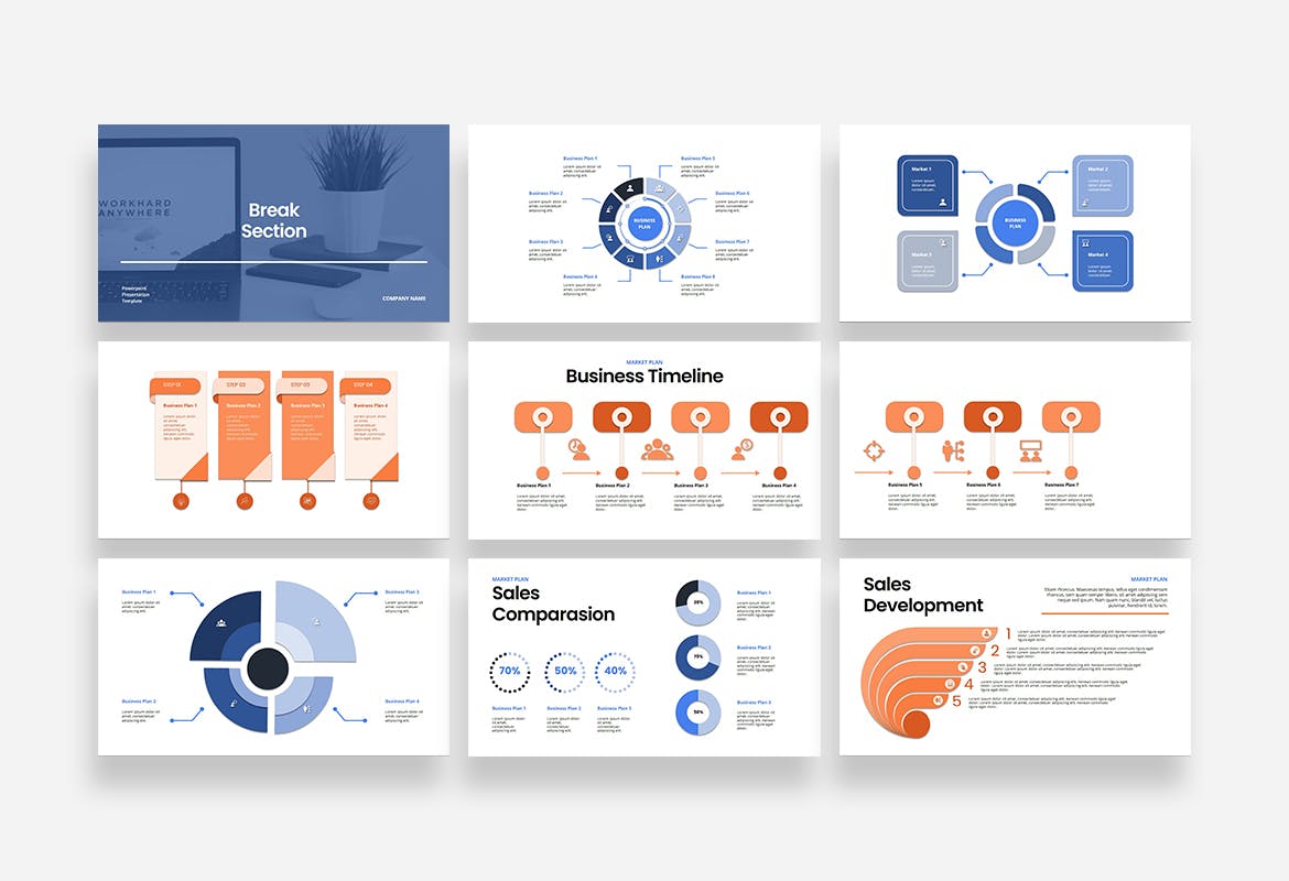 So many slides with statistics and infographics.