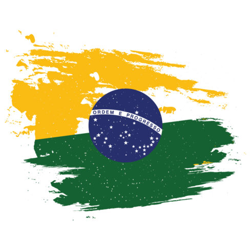 Professional T-shirt Brazil Flag Vector Template Design cover image.