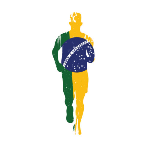 T-shirt Human Brazil Flag Vector Template Design cover image.
