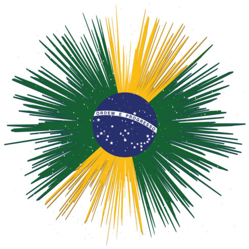 Stylish Brazil Flag T-shirt Vector Design cover image.
