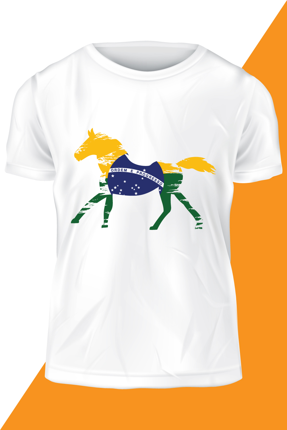 T-shirt Brazilian Flag Design pinterest image.