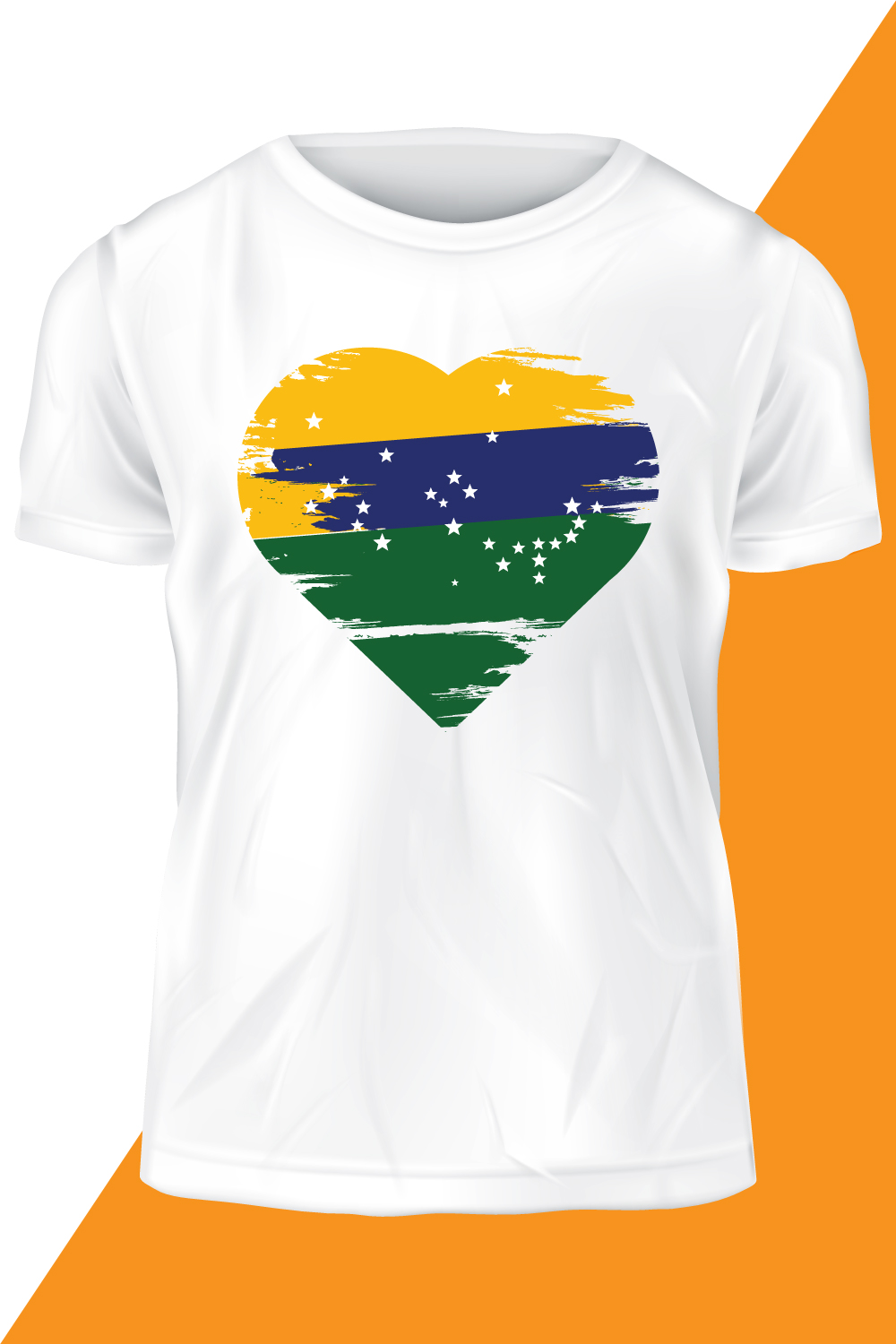 Heart Brazilian T-shirt Design pinterest image.