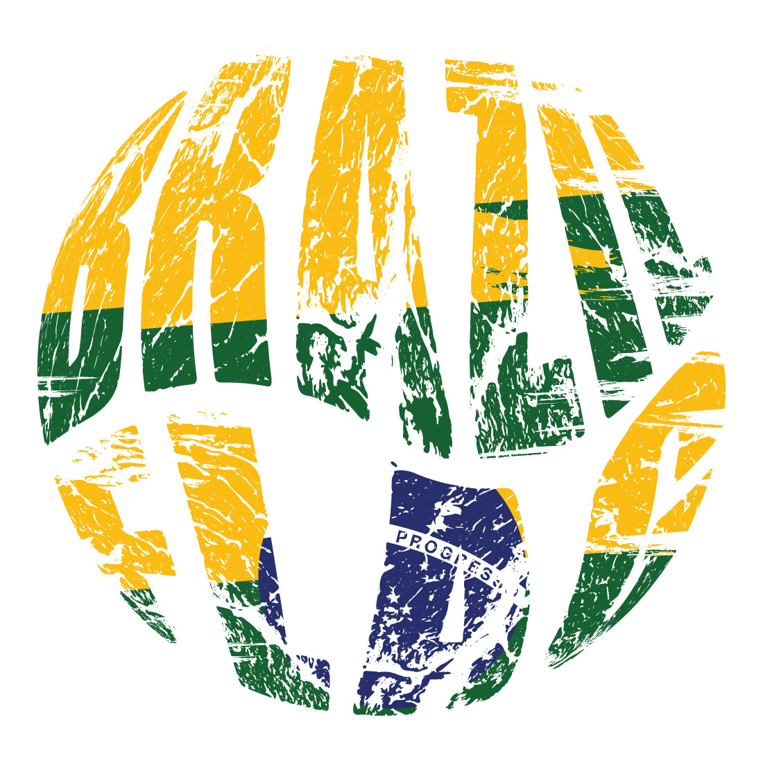 Ball Brazil Flag T-shirt Design cover image.