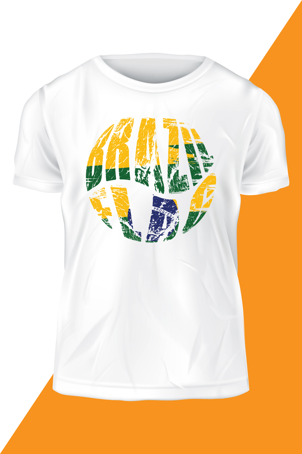 Ball Brazil Flag T-shirt Design pinterest image.