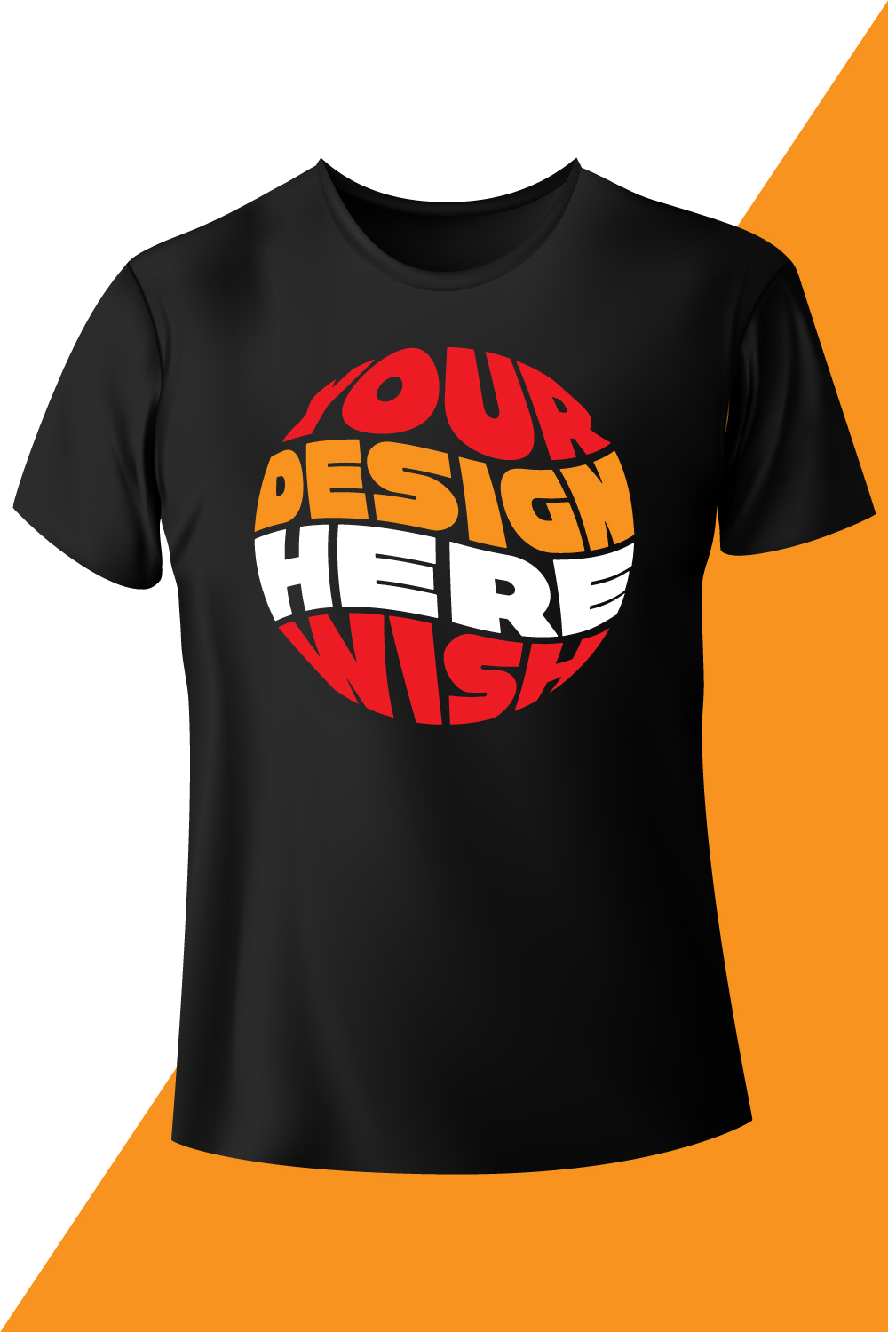 T-shirt Your Design Typography Vector pinterest image.