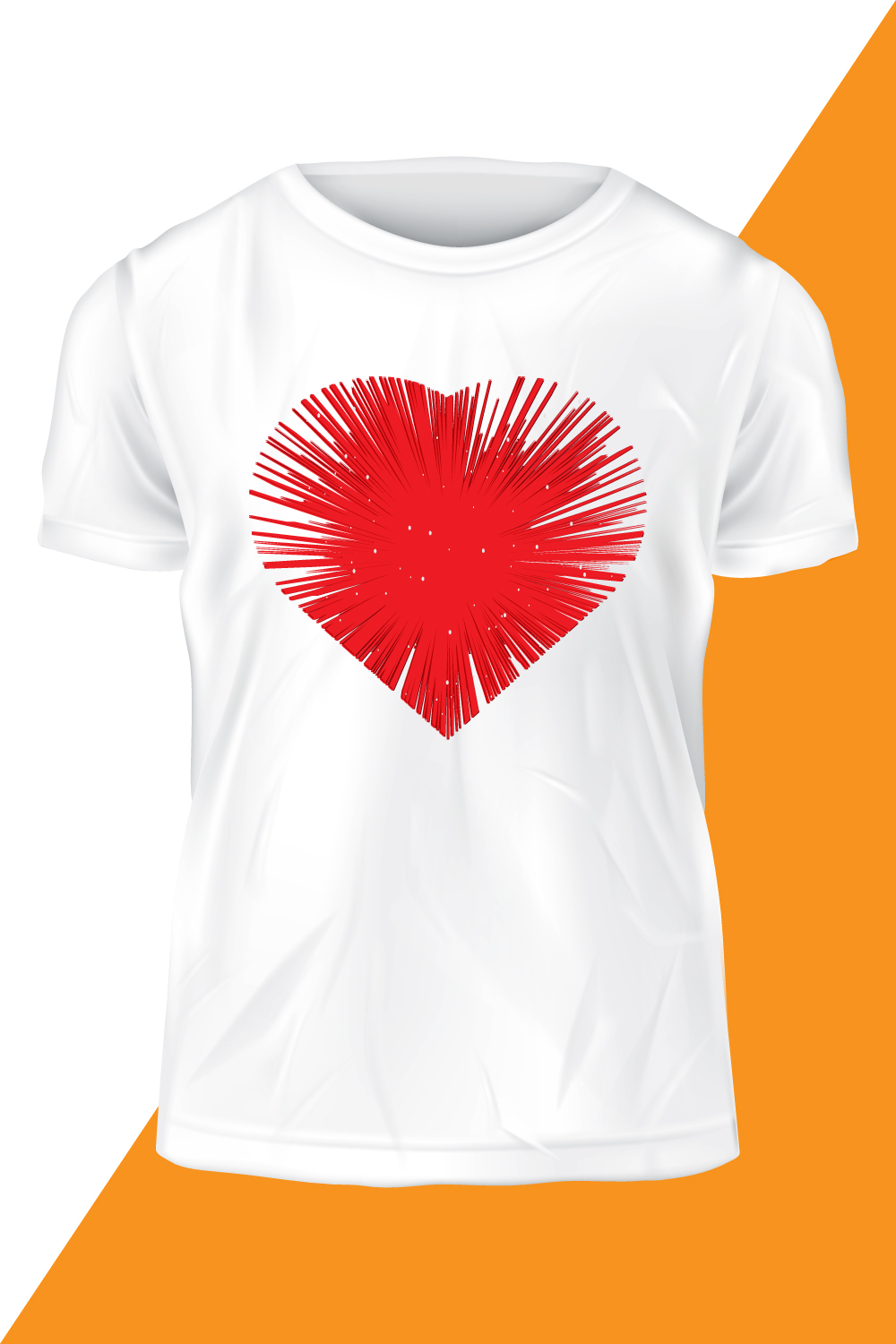 Heart Vector Template Design pinterest image.